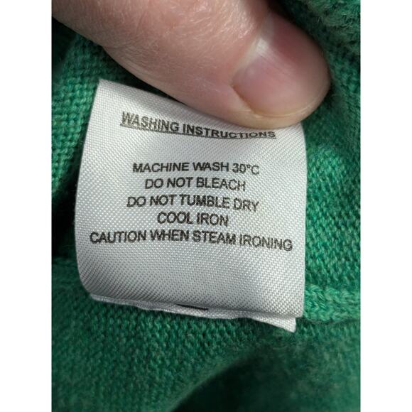 Alan Paine Sweater Mens EU 56 England V Neck Kelly Green Cotton Cashmere Prep - Picture 5 of 13